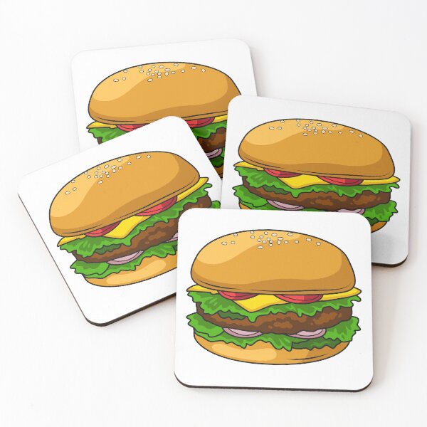 Item preview, Hamburger cartoon illustration designed and sold by Misscartoon.