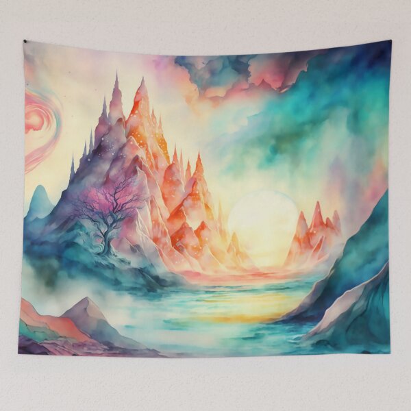Item preview, Magical Landscape Watercolor, Fantasy Abstract designed and sold by Orianah.