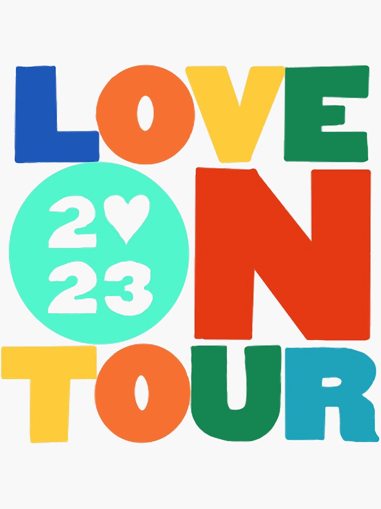 "Love on Tour 2023 logo" Sticker for Sale by Rubyalker Redbubble