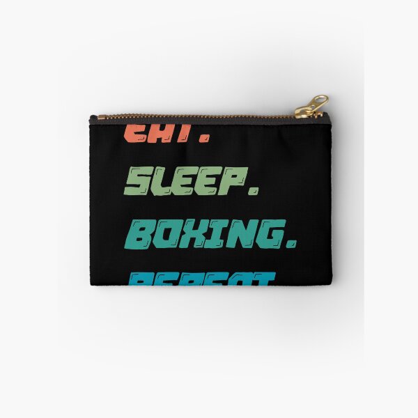 Aperçu de l'œuvre Mangez du sommeil boxe répétition-inspiration boxe combattant coucher de soleil rétro créée et vendue par Master4art.
