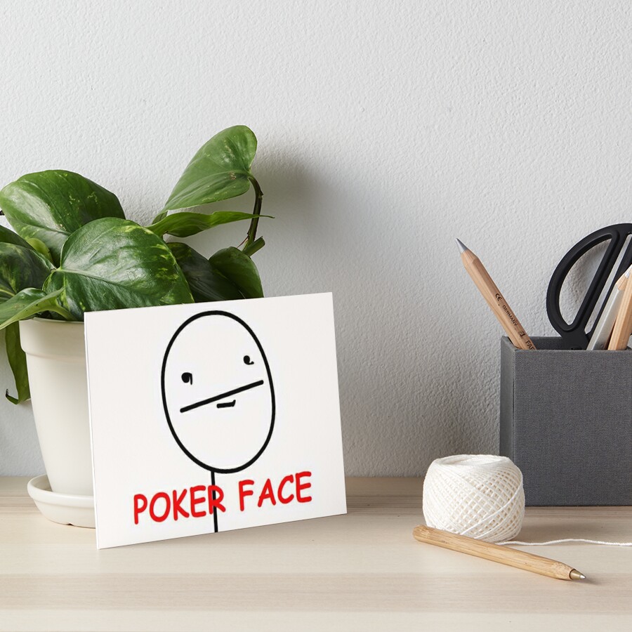 Poker Face Meme Art Board Print for Sale by Meme Economy