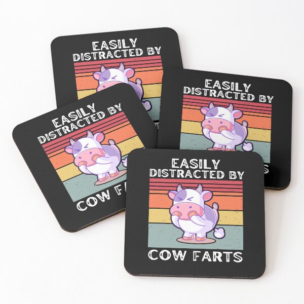 Item preview, Black version of Easily distracted by smelly cow farts designed and sold by FarmsteadAcers.