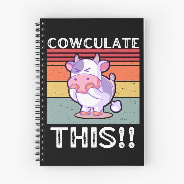 Item preview, Sarcastic Dairy cow says "COWCULATE THIS!!" Cow farts designed and sold by FarmsteadAcers.