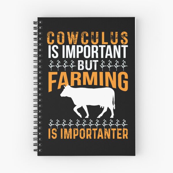 Item preview, Yellow and white version of Calculus is important but farming is importanter Funny cow puns designed and sold by FarmsteadAcers.