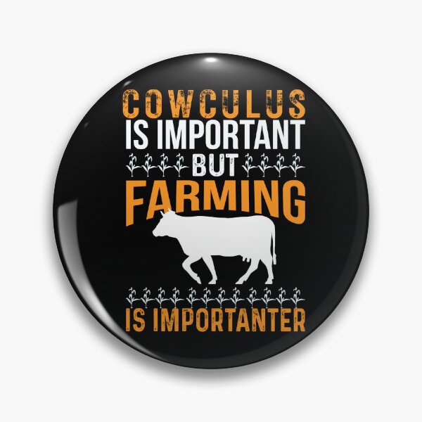 Item preview, Yellow and white version of Calculus is important but farming is importanter Funny cow puns designed and sold by FarmsteadAcers.