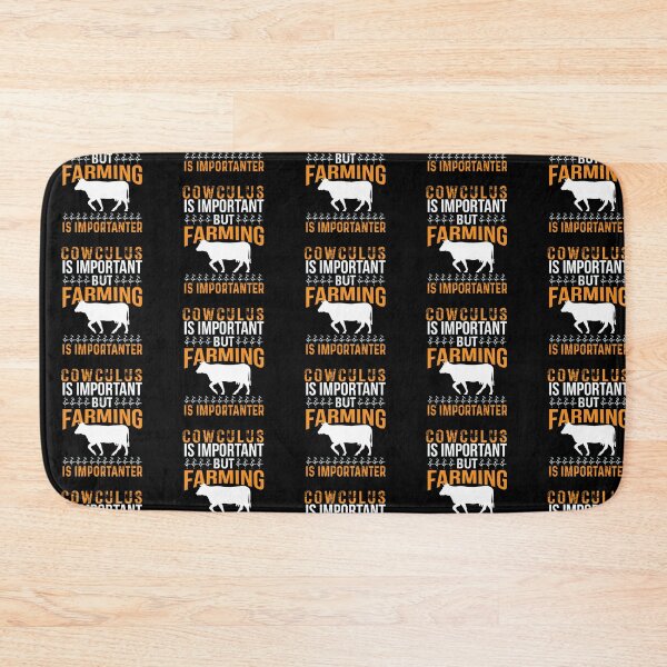 Item preview, Yellow and white version of Calculus is important but farming is importanter Funny cow puns designed and sold by FarmsteadAcers.