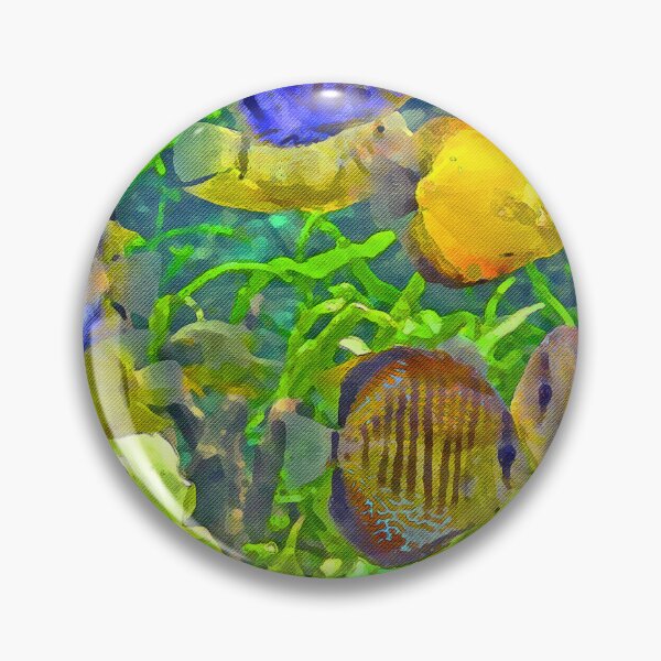 Item preview, Yellow Tang Flying Group  ocean aquarium Painting designed and sold by getlyart.