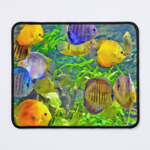 Item preview, Yellow Tang Flying Group  ocean aquarium Painting designed and sold by getlyart.
