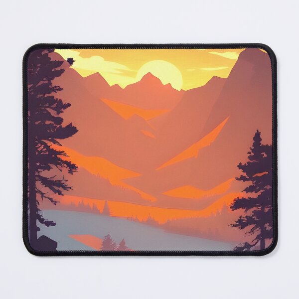 Item preview, Shop Our High-quality Selection of Minimalist Landscape Mountain View Sunrise Prints designed and sold by supeart.