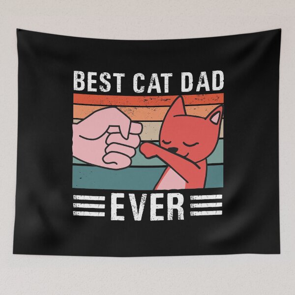 Item preview, Retro Cat Dad Fist Bump  designed and sold by justie1977.