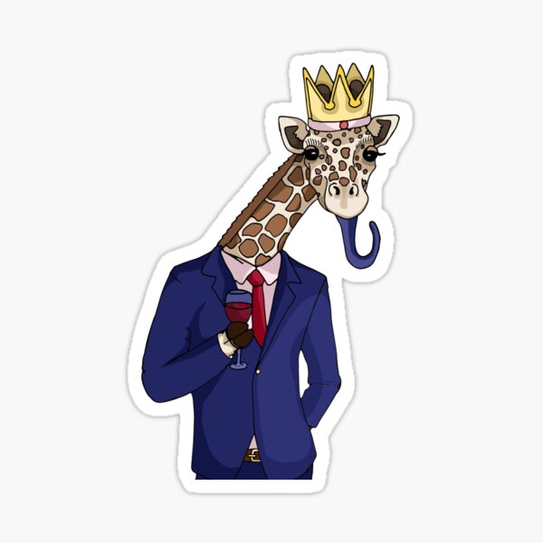 Edle Giraffe Sticker