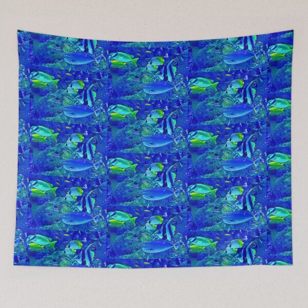 Item preview, Bait Flying Fishes Painting Art designed and sold by getlyart.