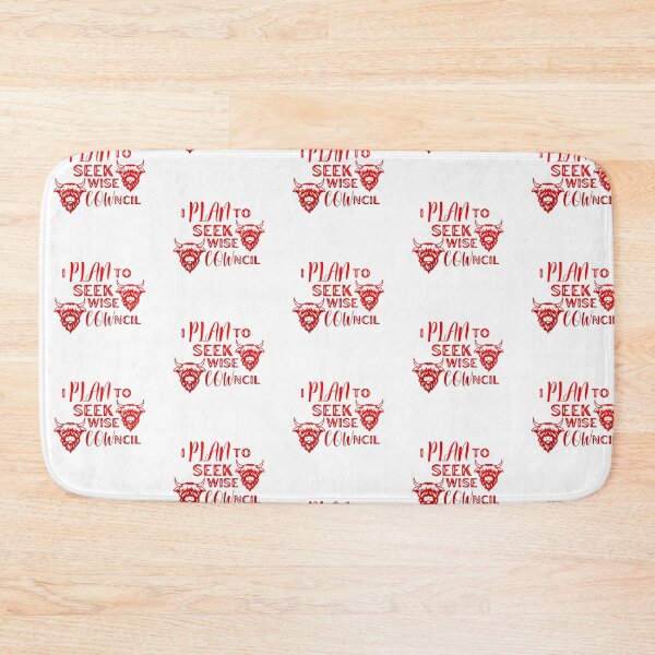 Item preview, Red version of I plan to seek wise Council "Cowncil" Funny cow puns designed and sold by FarmsteadAcers.