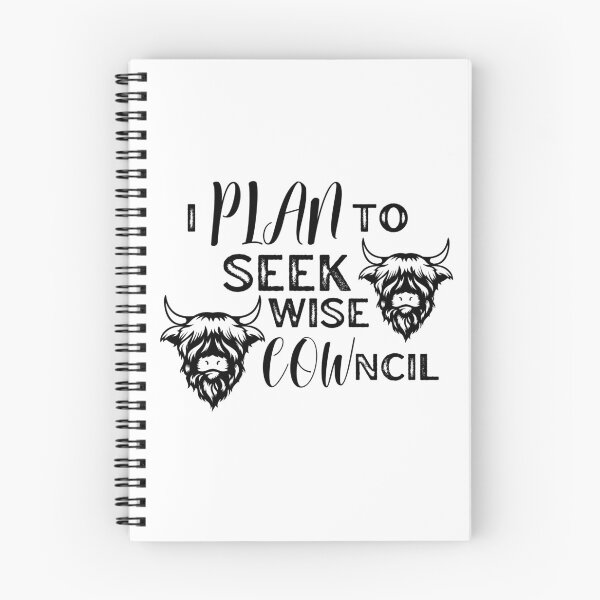 Item preview, White version of I plan to seek wise Council "Cowncil" Funny cow puns designed and sold by FarmsteadAcers.