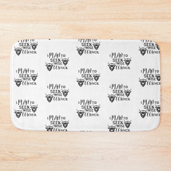 Item preview, White version of I plan to seek wise Council "Cowncil" Funny cow puns designed and sold by FarmsteadAcers.