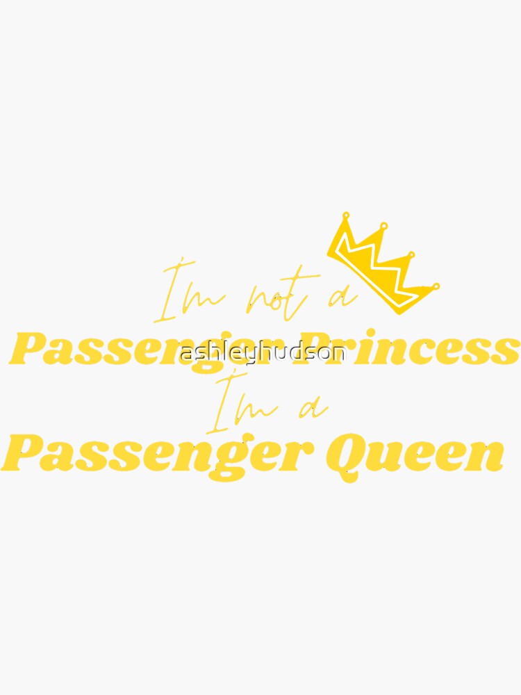 Passenger princess 1 Sticker for Sale by ashleyhudson
