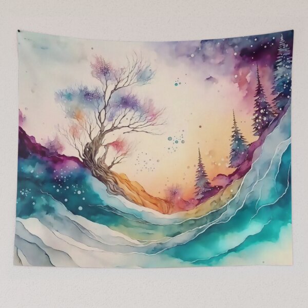 Item preview, Magical Landscape Watercolor, Fantasy Abstract designed and sold by Orianah.