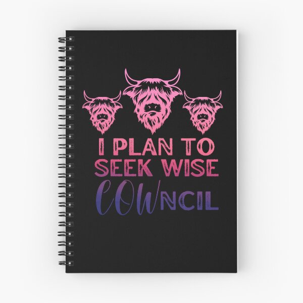 Item preview, Pink version of I plan to seek wise Council "Cowncil" Funny cow puns designed and sold by FarmsteadAcers.