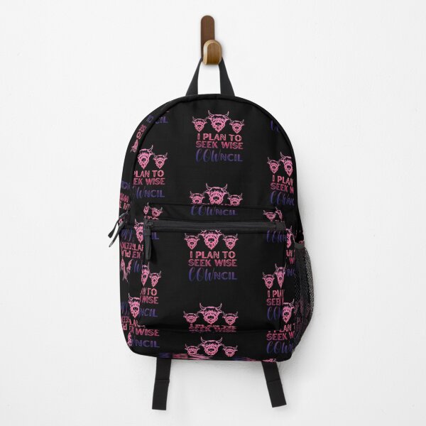 Item preview, Pink version of I plan to seek wise Council "Cowncil" Funny cow puns designed and sold by FarmsteadAcers.