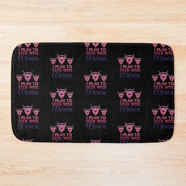 Item preview, Pink version of I plan to seek wise Council "Cowncil" Funny cow puns designed and sold by FarmsteadAcers.