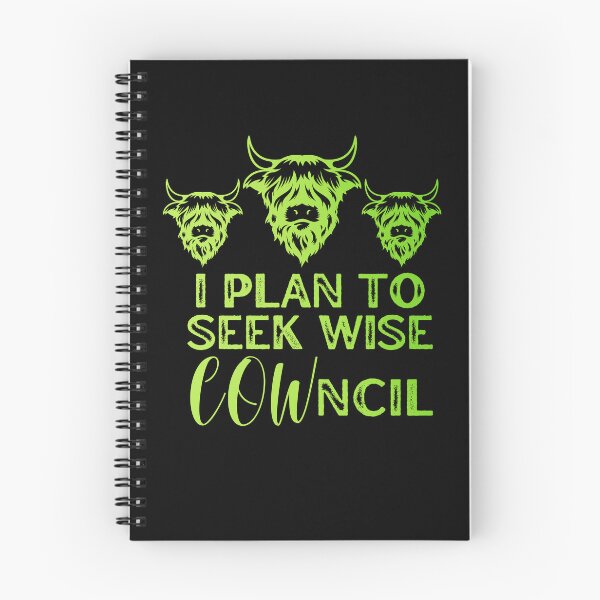 Item preview, Green version of I plan to seek wise Council "Cowncil" Funny cow puns designed and sold by FarmsteadAcers.