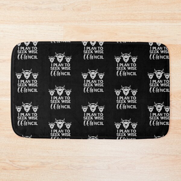 Item preview, Black version of I plan to seek wise Council "Cowncil" Funny cow puns designed and sold by FarmsteadAcers.