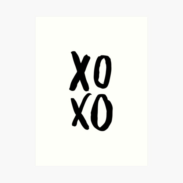 XOXO Poster, Modern Wall Art, Brush Script Art Print