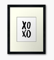 XOXO Poster, Modern Wall Art, Brush Script Framed Print