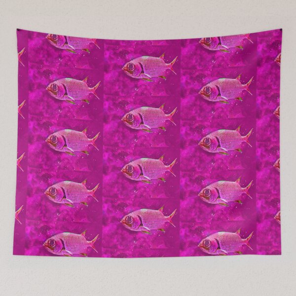 Item preview, Carp Fish Pink watercolour Painting Art designed and sold by getlyart.