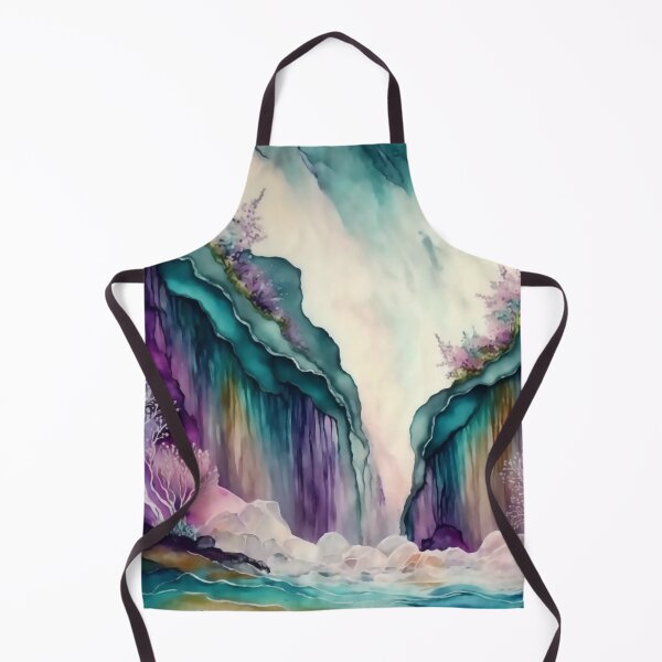 Item preview, Magical Waterfall Landscape Watercolor, Fantasy Abstract designed and sold by Orianah.