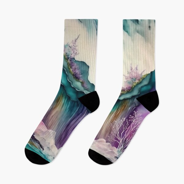 Item preview, Magical Waterfall Landscape Watercolor, Fantasy Abstract designed and sold by Orianah.