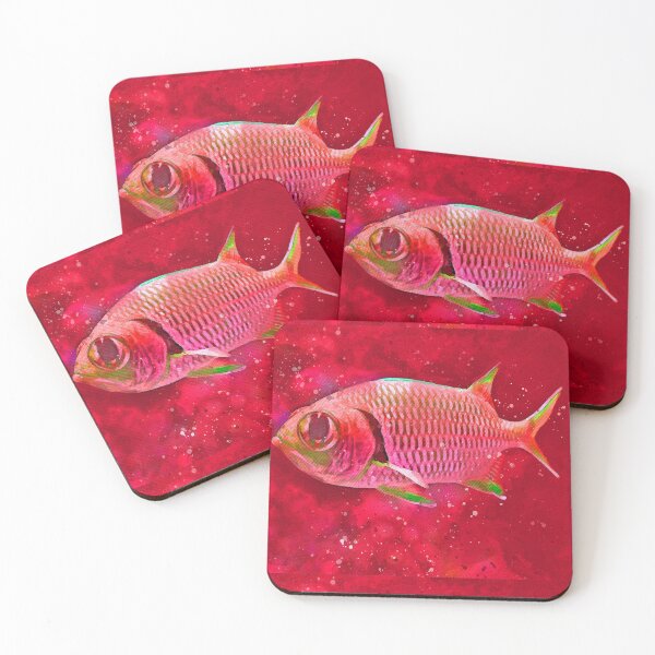 Item preview, Red Carp Fish Painting Art designed and sold by getlyart.