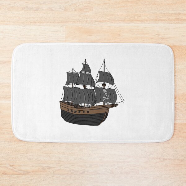Item preview, Pirate ship cartoon illustration designed and sold by Misscartoon.