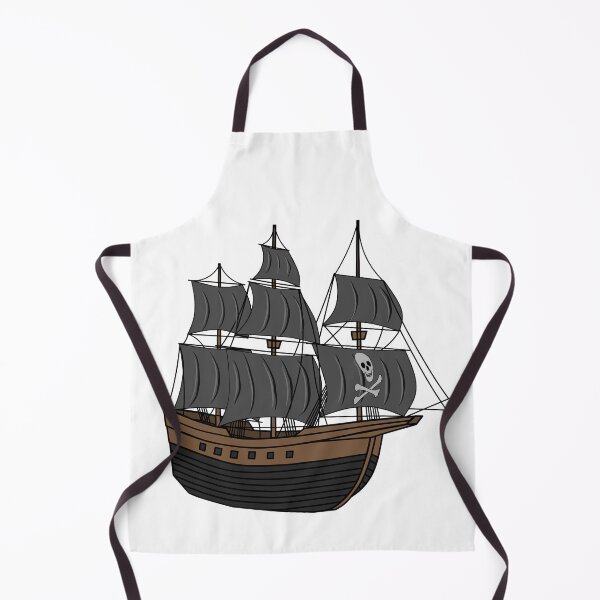 Item preview, Pirate ship cartoon illustration designed and sold by Misscartoon.