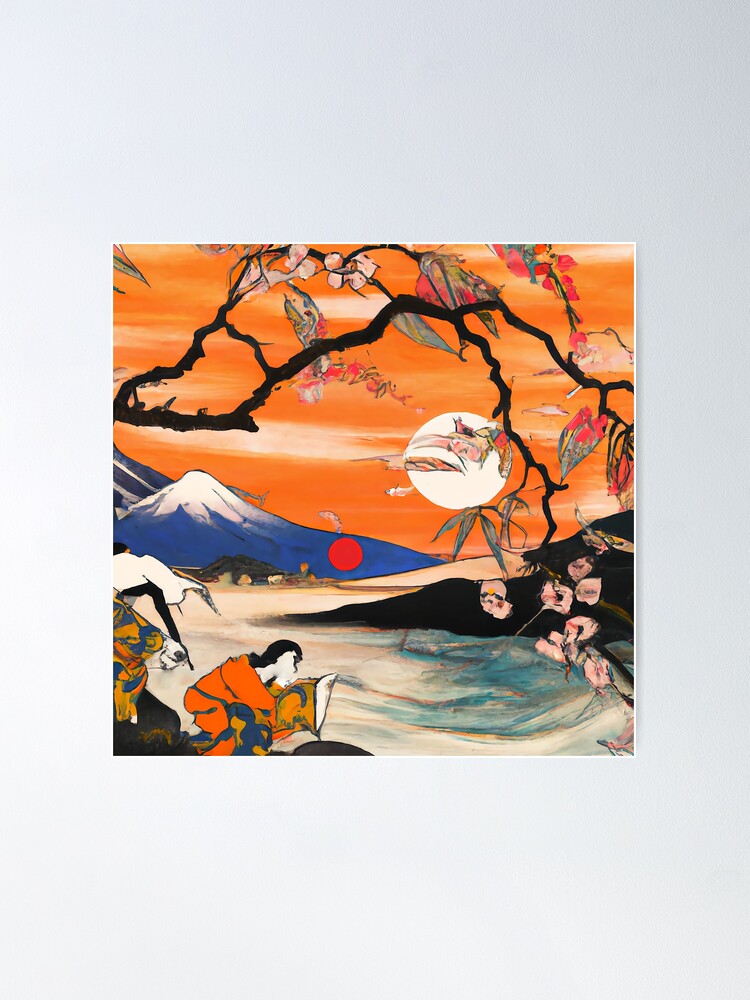 Japan in Spring - Painting a Landscape With Nicker Poster Colors