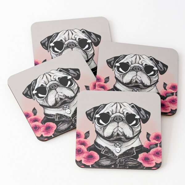 Item preview, Cute pug with sunglasses on designed and sold by MMJDSGN.