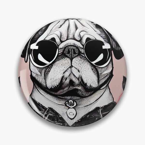 Item preview, Cute pug with sunglasses on designed and sold by MMJDSGN.