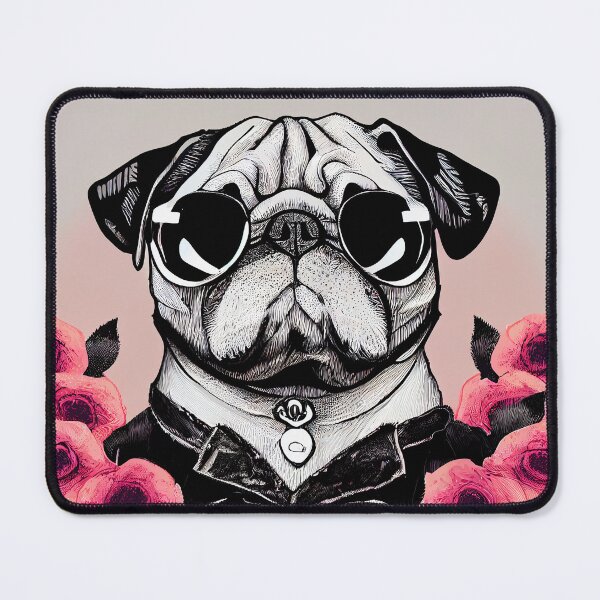 Item preview, Cute pug with sunglasses on designed and sold by MMJDSGN.