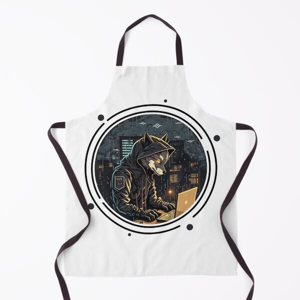 Item preview, Engineer wolf working on laptop in rainy weather 2 designed and sold by Wolf-Bros.
