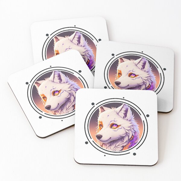 Item preview, Cool arctic white and orange wolf design 3 designed and sold by Wolf-Bros.