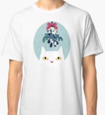 Mistletoe? (White Cat) Classic T-Shirt