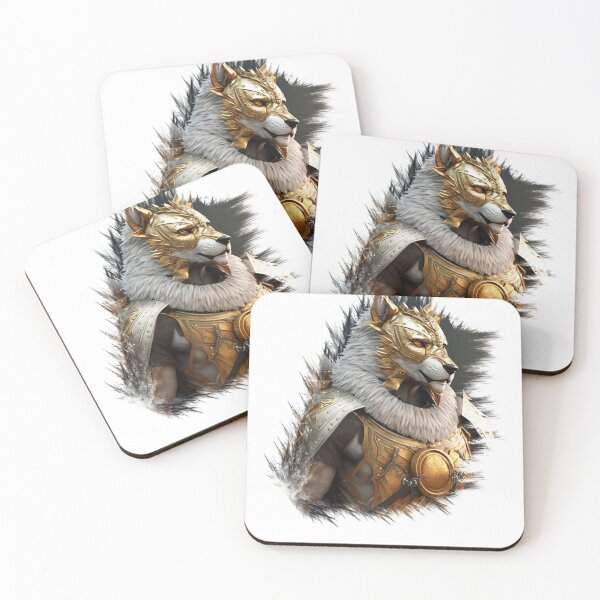 Item preview, gold human warrior wolf designed and sold by Wolf-Bros.