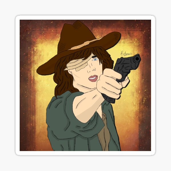 "CARL GRIMES" Sticker by RensDigitalArt Redbubble