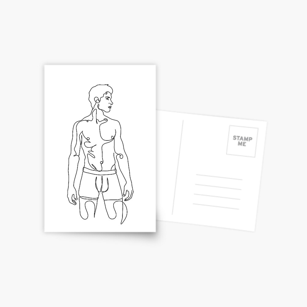 Postal «Shawn Arte de una línea,