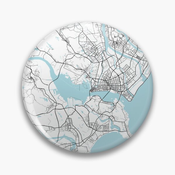 Item preview, Shantou City Map of Guangdong, China - Circle designed and sold by deMAP.