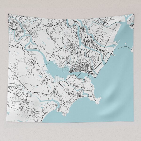 Item preview, Shantou City Map of Guangdong, China - Circle designed and sold by deMAP.