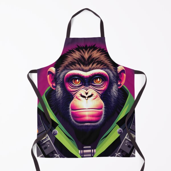 Item preview, cyberpunk gorilla  ape Kong portrait illustration art 1 designed and sold by vishalraifx.