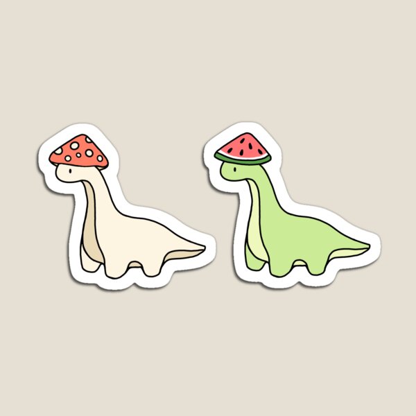 Cute Brontosaurus Cottagecore Dinosaur - Watermelon Sticker