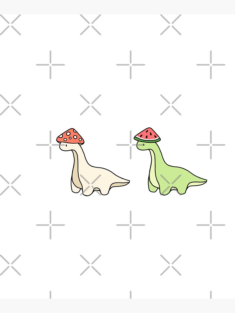 Cute Brontosaurus Cottagecore Dinosaur - Watermelon Sticker