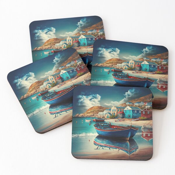 Item preview, Quaint Seaside Village designed and sold by Shundayah.